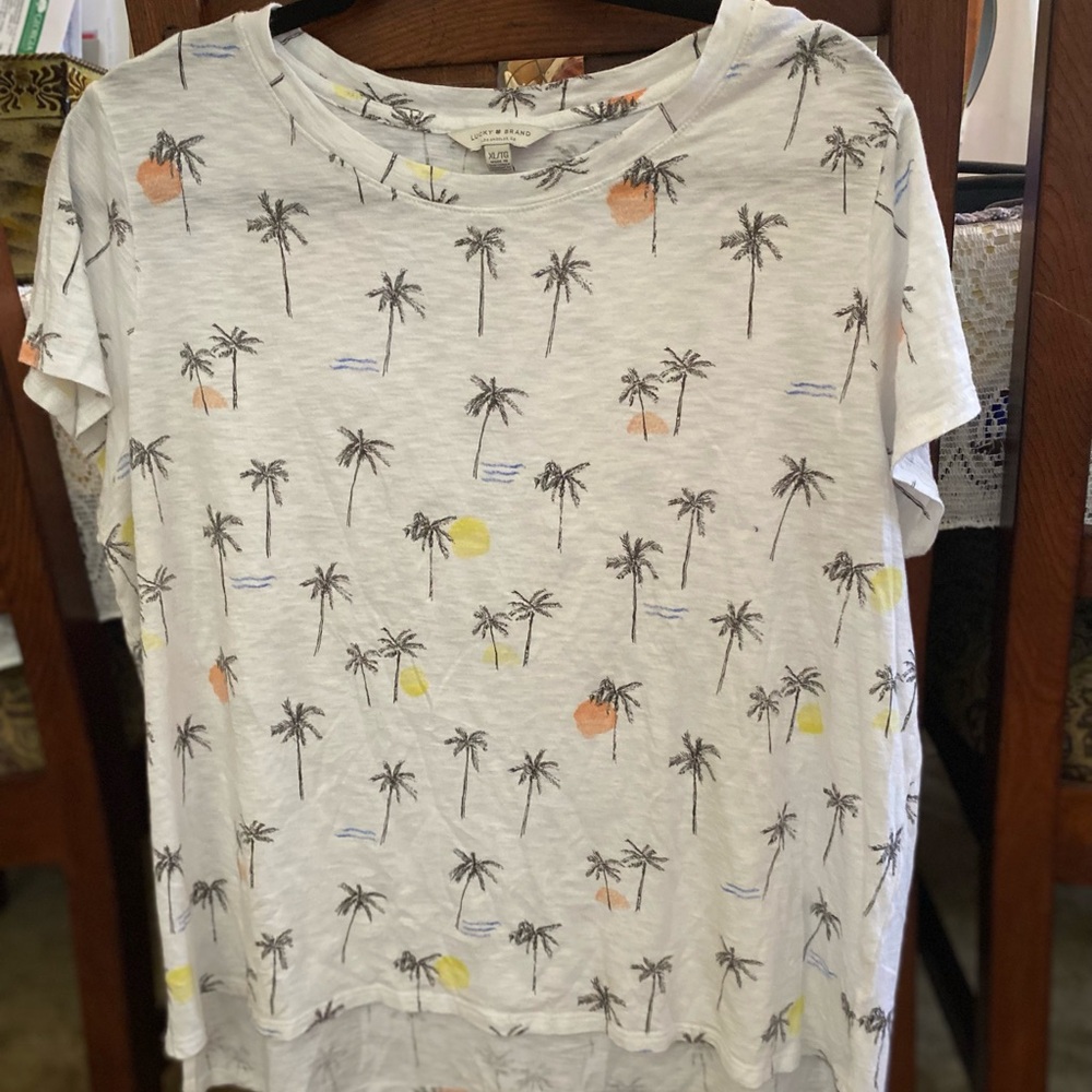 Lucky Brand Palm Tree Print T-Shirt